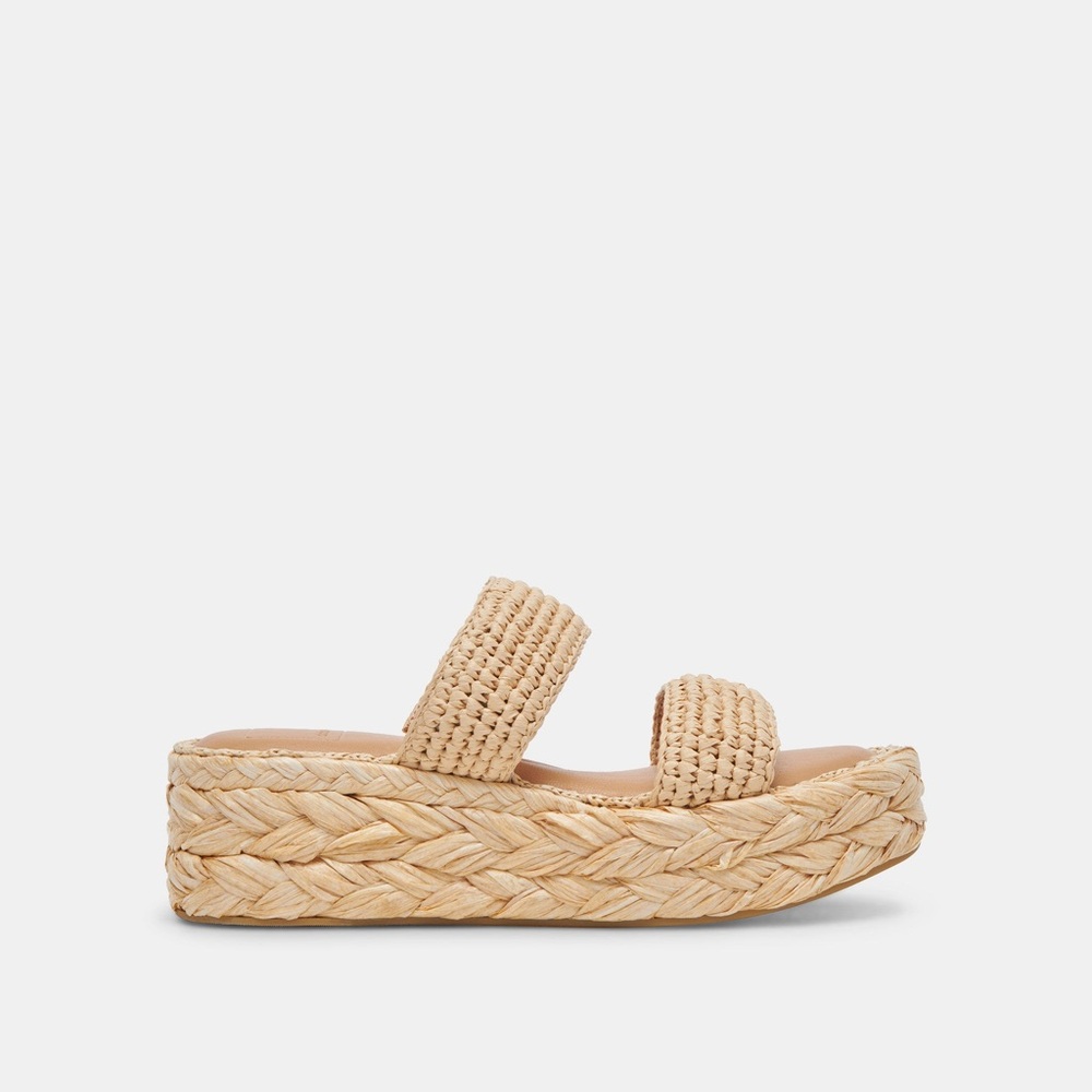 Dolce Vita Raffia Wedge Sandals
